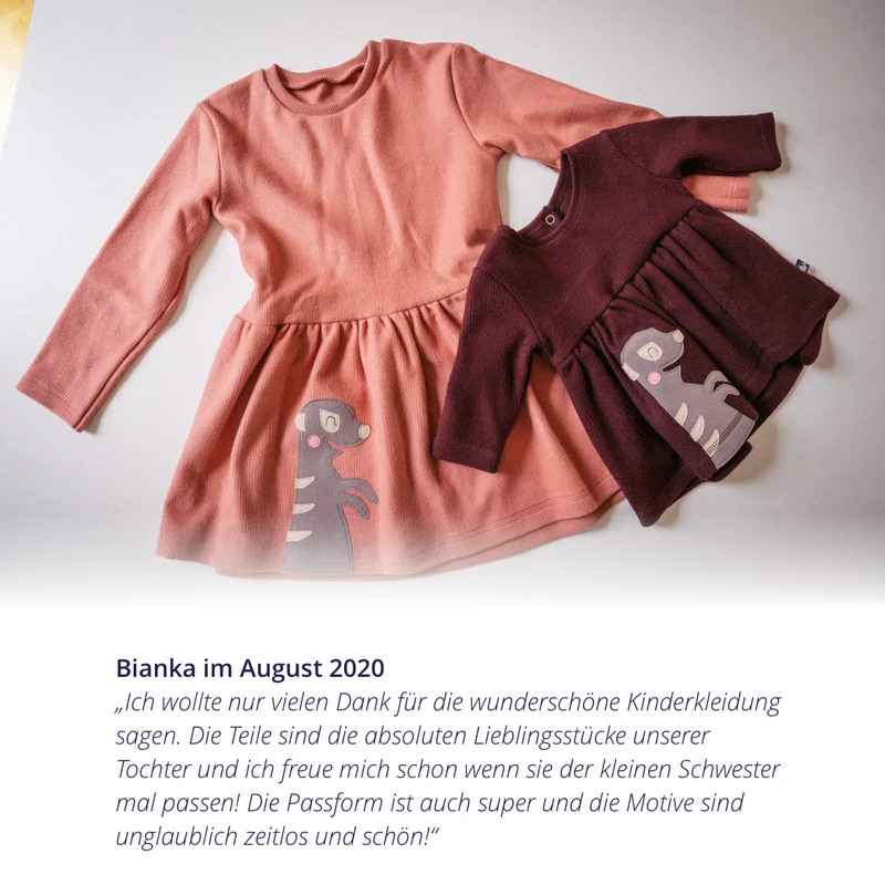 Sweat Kleid für Mädchen - Erdmännchen