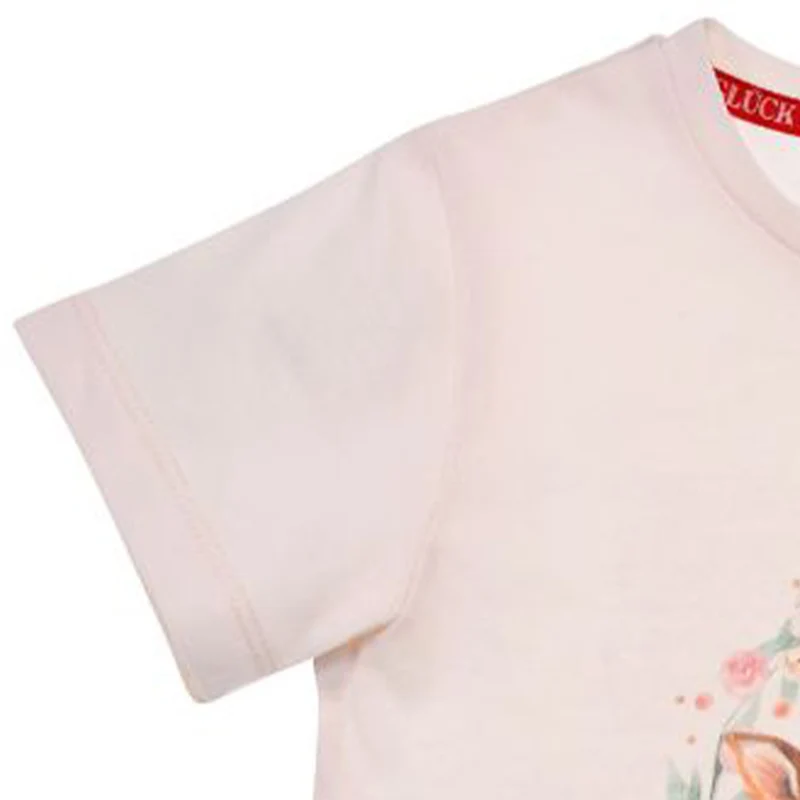 BONDI Mädchen T-Shirt "Alpenqueen" mit Hirschprint 26108 | Puder
