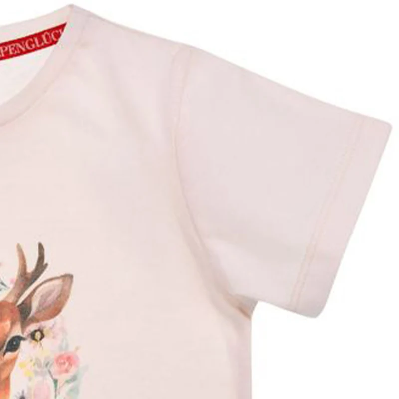BONDI Mädchen T-Shirt "Alpenqueen" mit Hirschprint 26108 | Puder