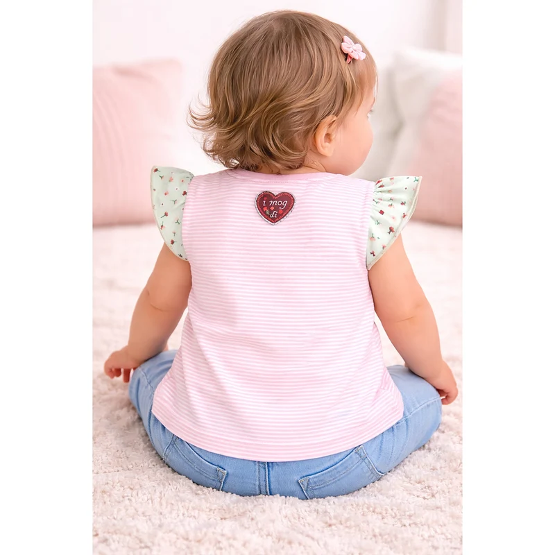 BONDI Baby Mädchen T-Shirt "Bambi" 86751 | Weiß Rosa