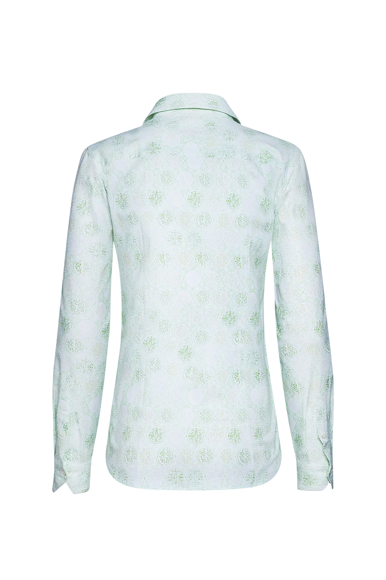 Bluse mit hand gedruckten Modeln
