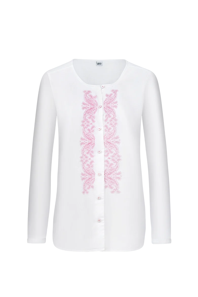 Bluse mit Paisley-Stickerei
