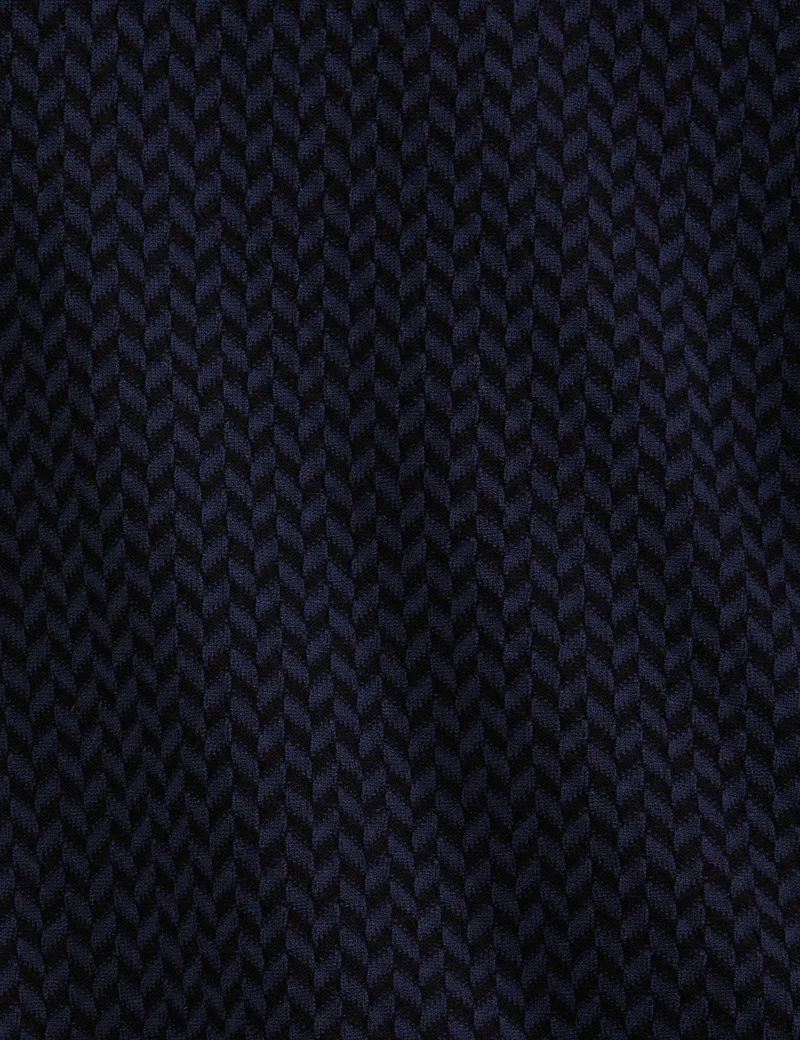 HERRINGBONE SWEATER | DARK NAVY