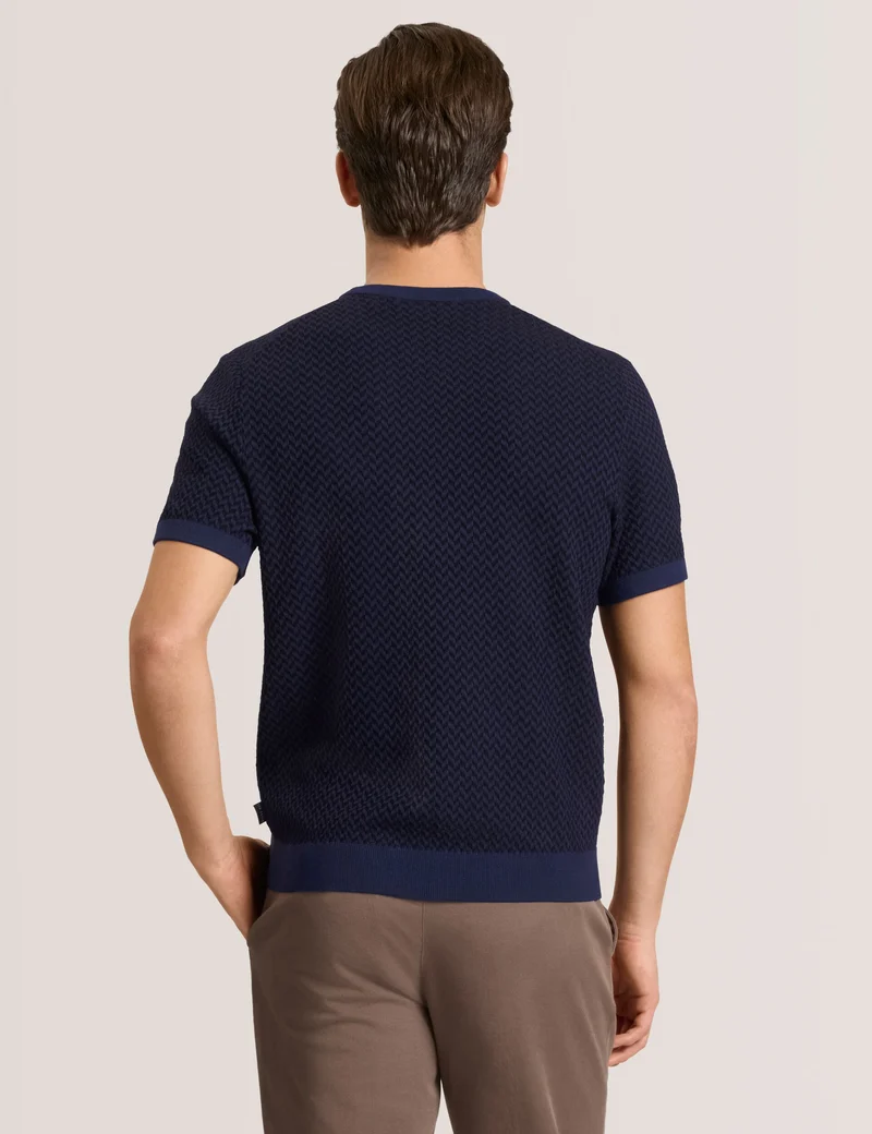 HERRINGBONE SWEATER | DARK NAVY