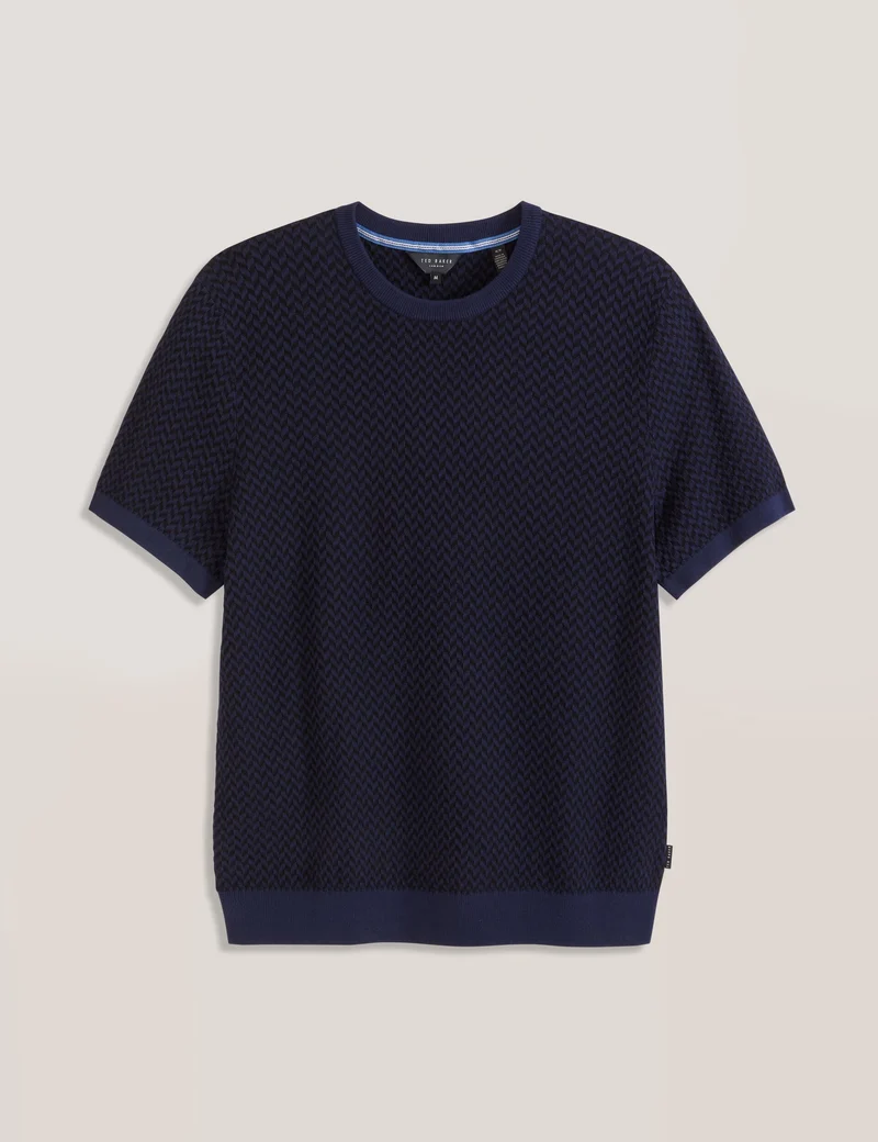 HERRINGBONE SWEATER | DARK NAVY
