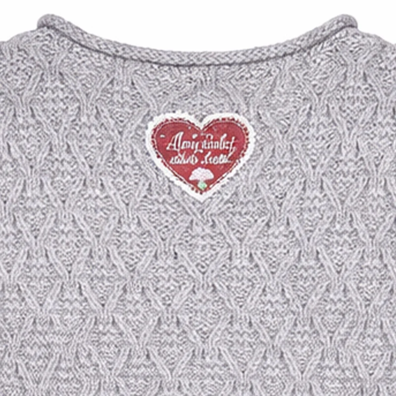 BONDI Mädchen Trachten Strickjacke "Alpenglück" 86852 | Grau