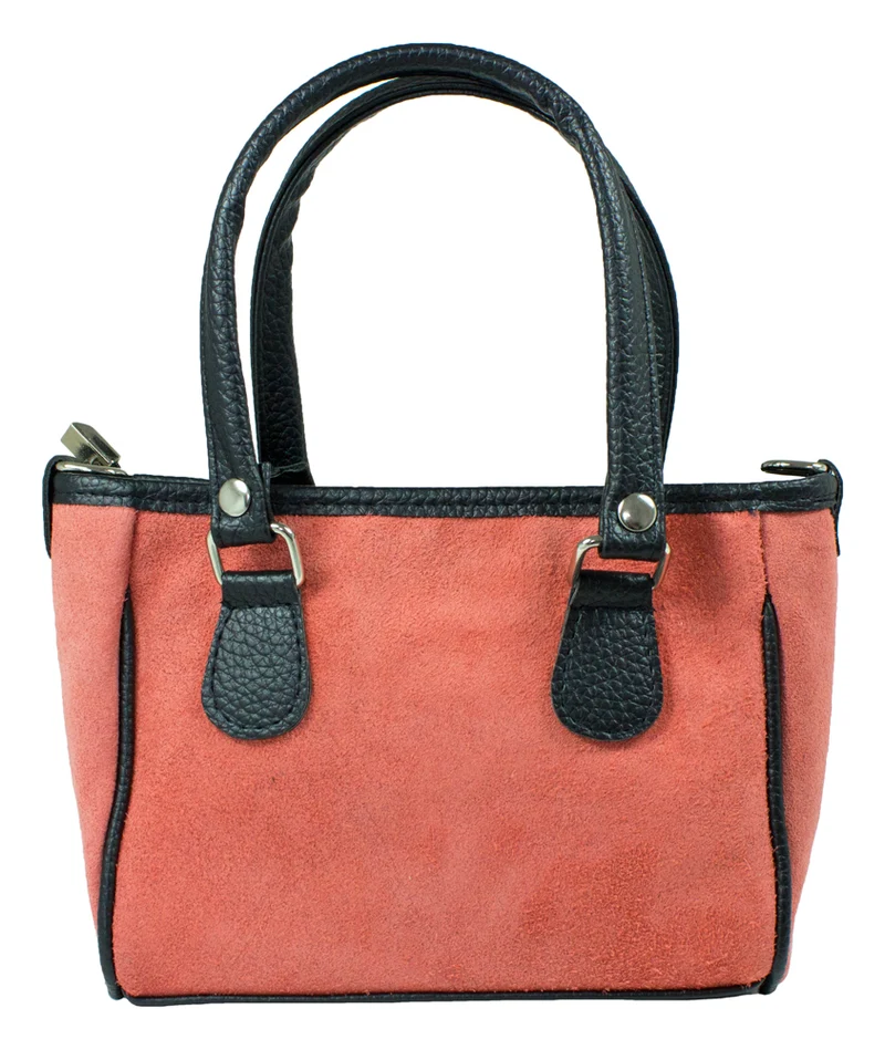 Trachten Handtasche mit Herz Applikation | Koralle