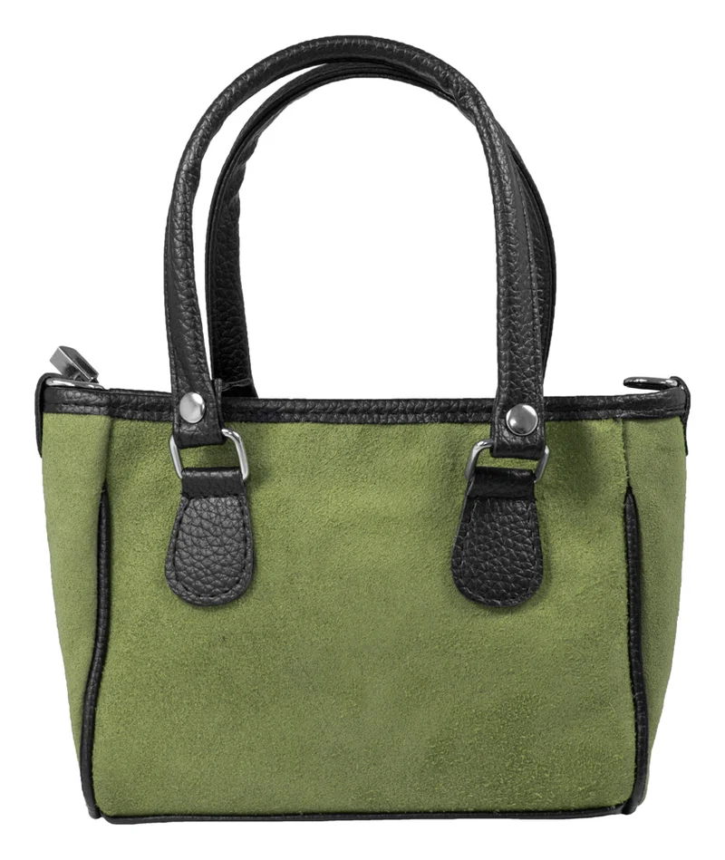 Trachten Schultertasche mit Herz Applikation | Grün