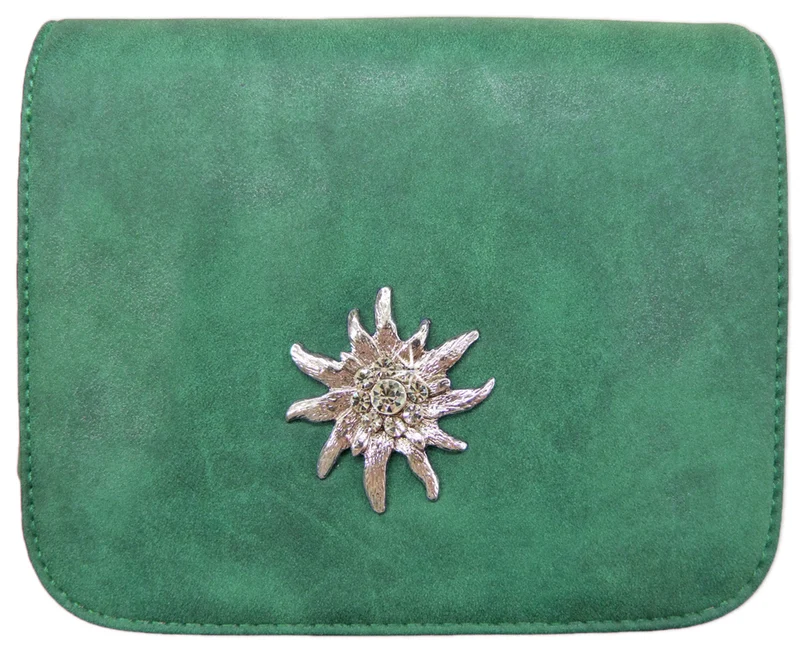 Trachten Handtasche "Kara" mit Edelweiß | Tannengrün