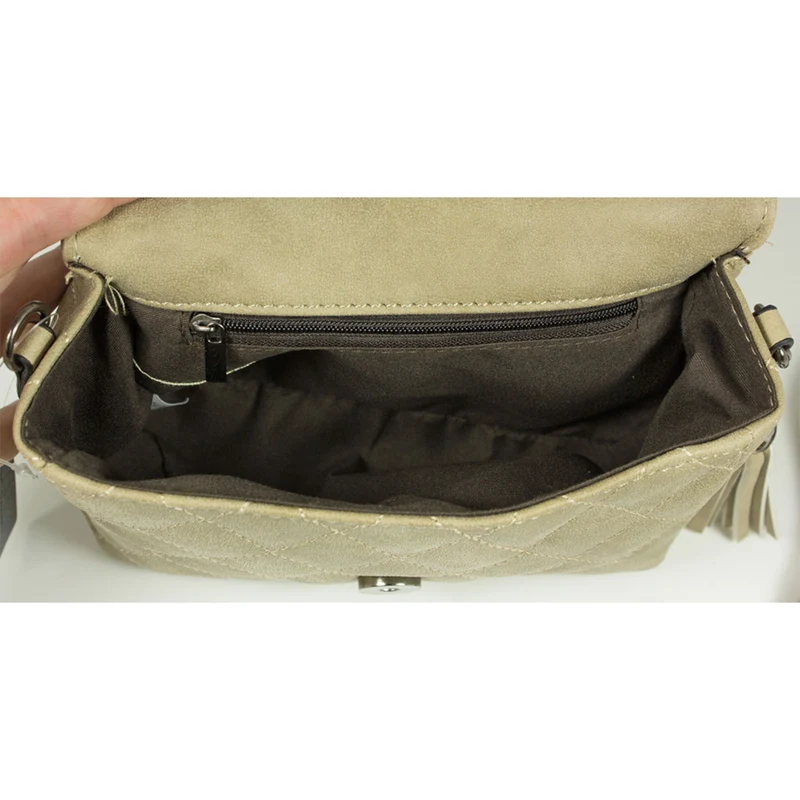 Gesteppte Handtasche "Alessia" mit Applikation | Taupe