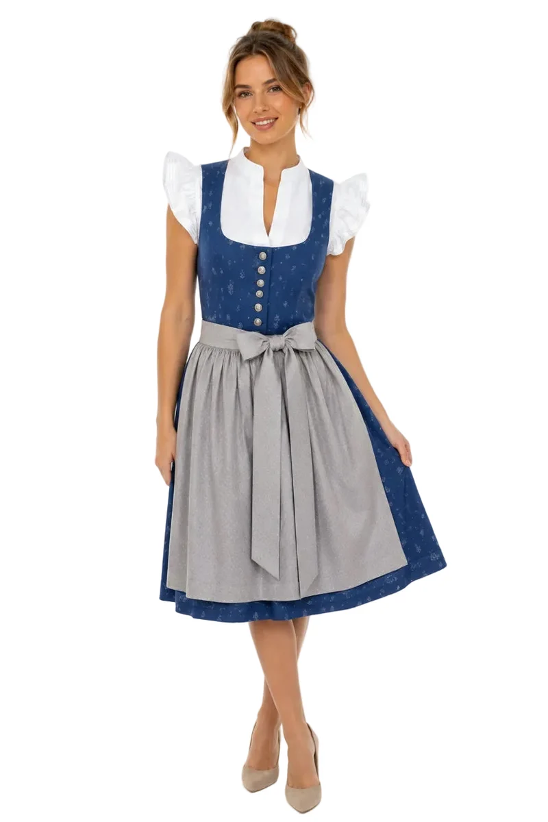 Klassisches Baumwolldirndl mit Blümchendruck