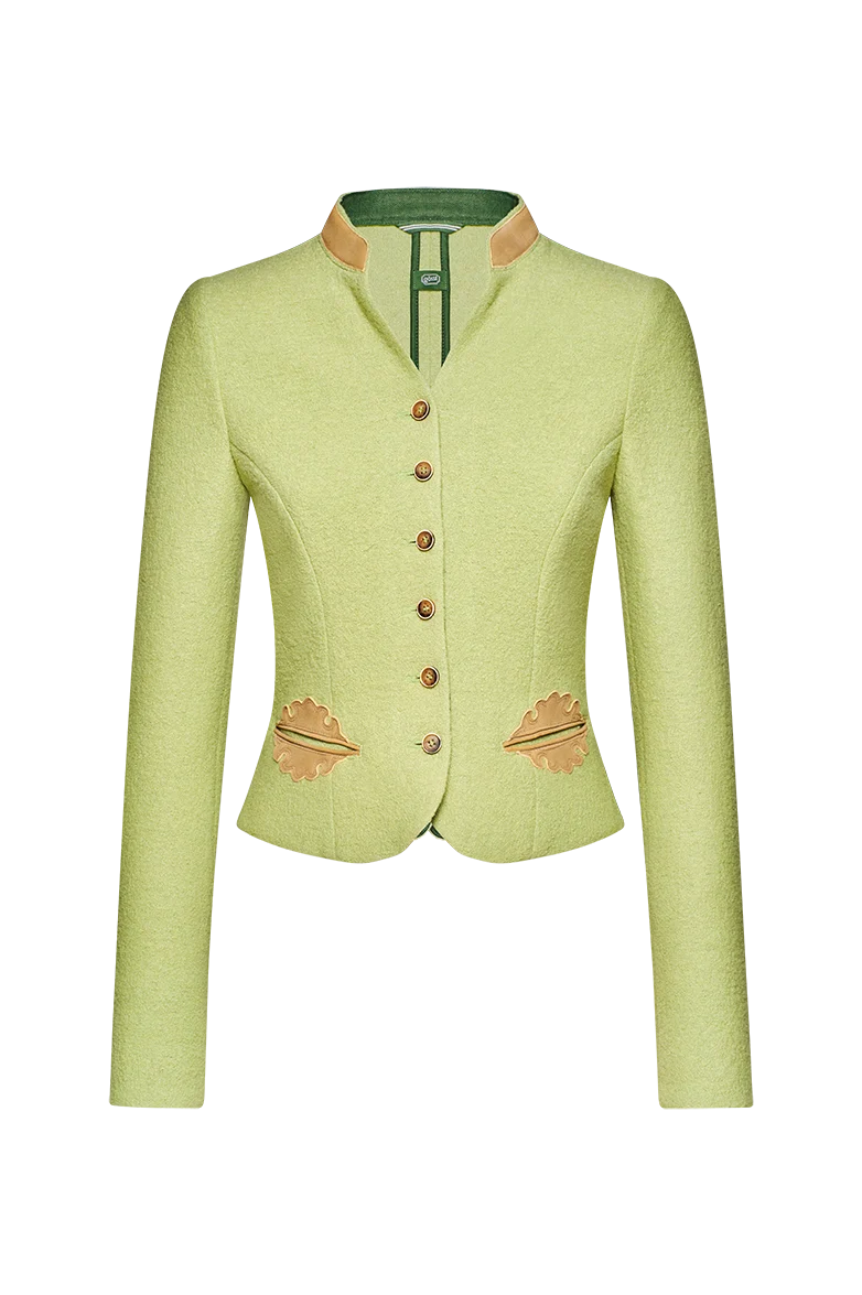 Walkjacke mit Hirschleder