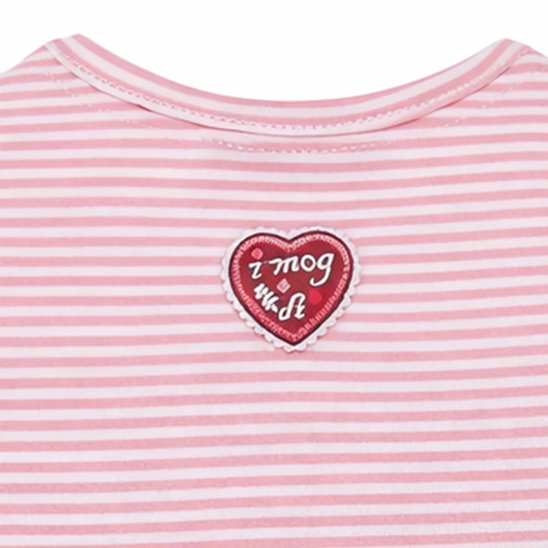 BONDI Baby Mädchen T-Shirt "Rehkitz" 86752 | Rosa Geringelt