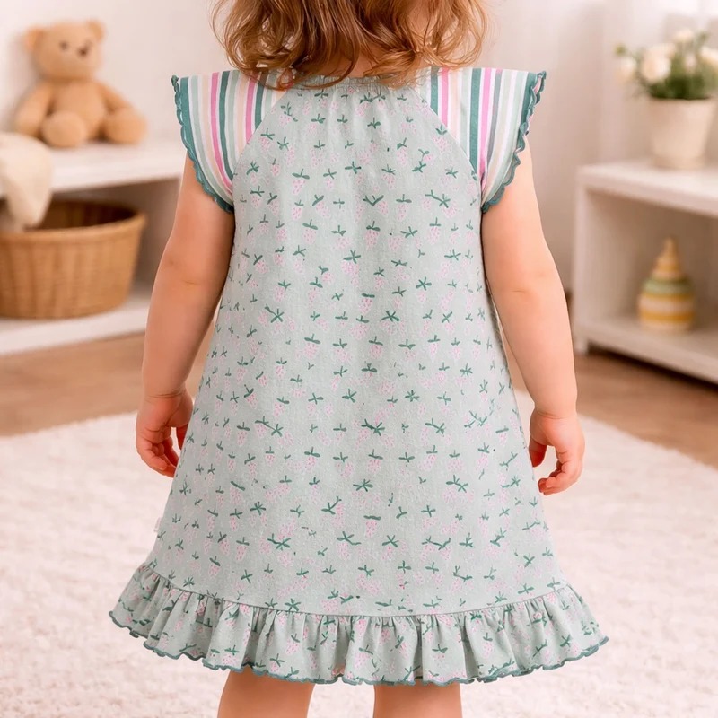 BONDI Baby Mädchen Kleid "Erdbeerallover" 86885 | Grün