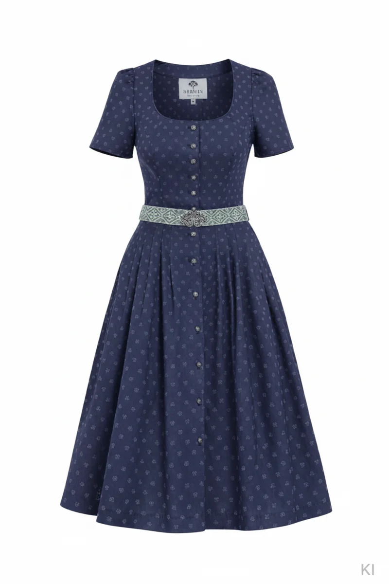 Blümchendruck-Kleid mit kurzem Arm