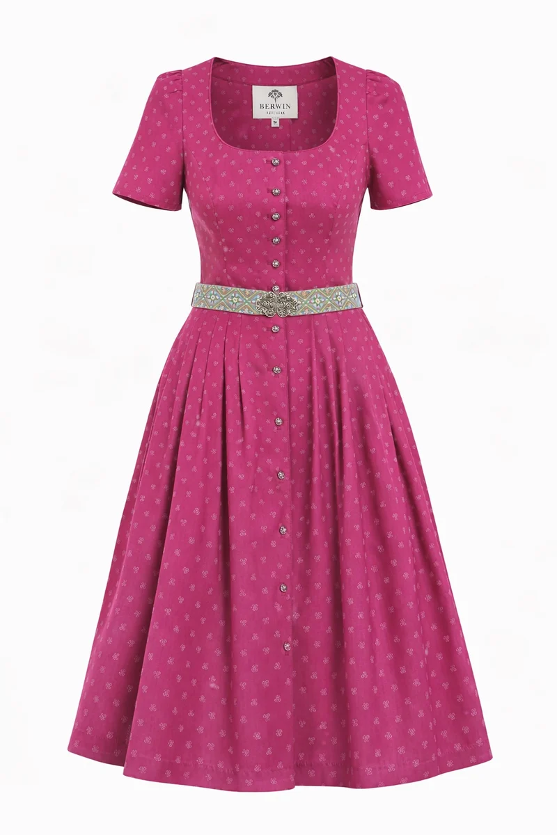 Blümchendruck-Kleid mit kurzem Arm