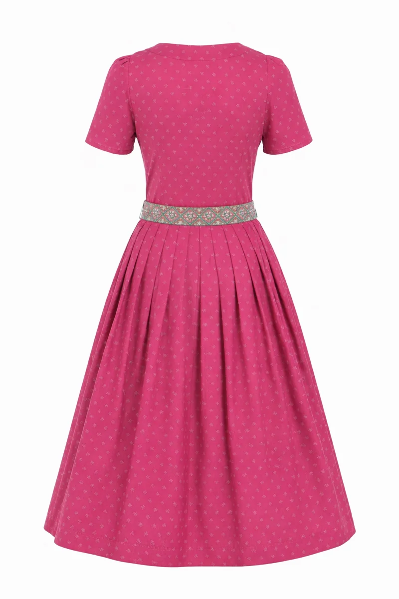 Blümchendruck-Kleid mit kurzem Arm