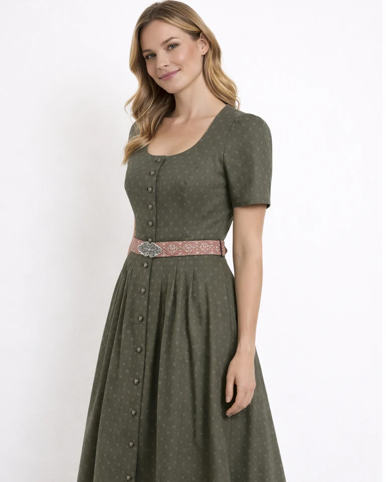 Blümchendruck-Kleid mit kurzem Arm