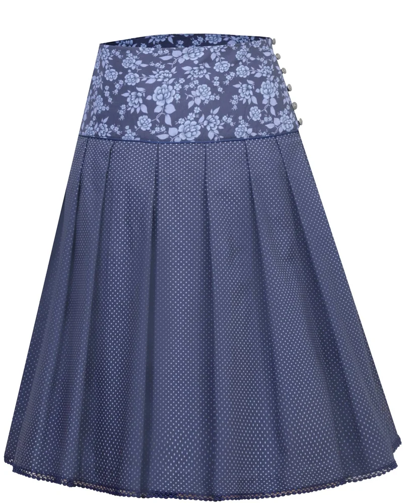 MarJo Damen Trachtenrock "Francesca" 58cm 697658 | Deep Ocean Blue
