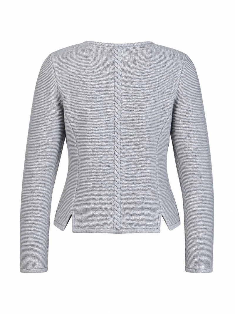 Klassische Strickjacke mit rundem Ausschnitt