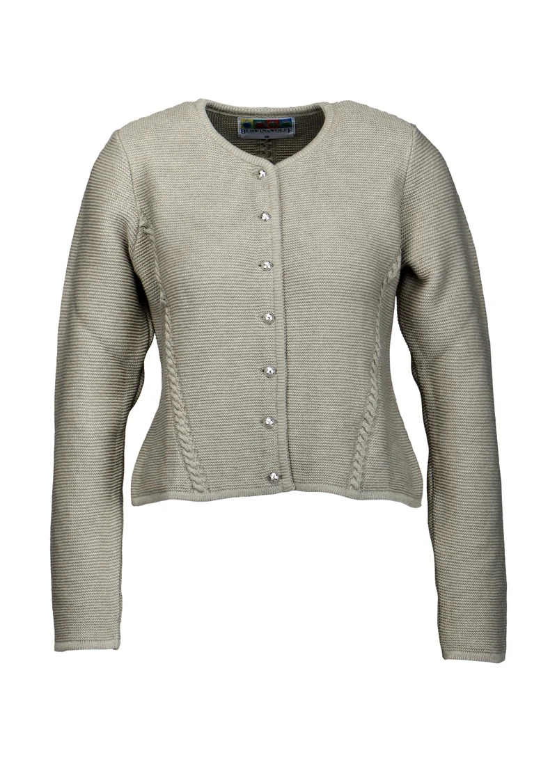 Klassische Strickjacke mit rundem Ausschnitt