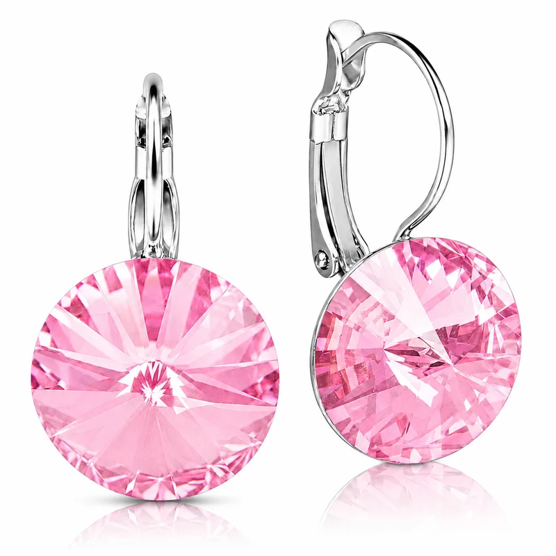 LUISIA® Ohrringe Rivoli mit Kristallen von Swarovski® 14 mm | Light Rosé