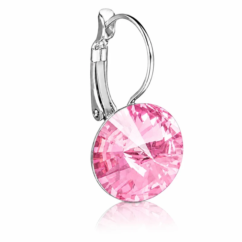 LUISIA® Ohrringe Rivoli mit Kristallen von Swarovski® 14 mm | Light Rosé