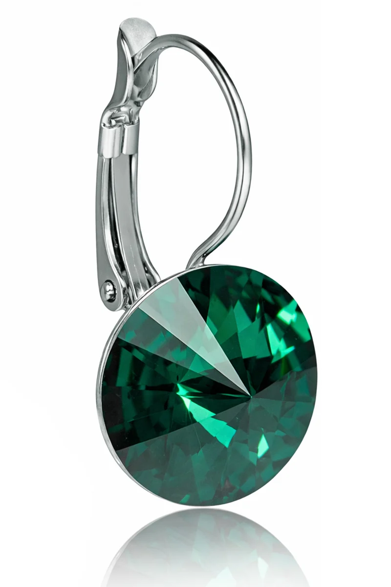 LUISIA® Ohrringe Rivoli mit Kristallen von Swarovski® 14 mm | Emerald