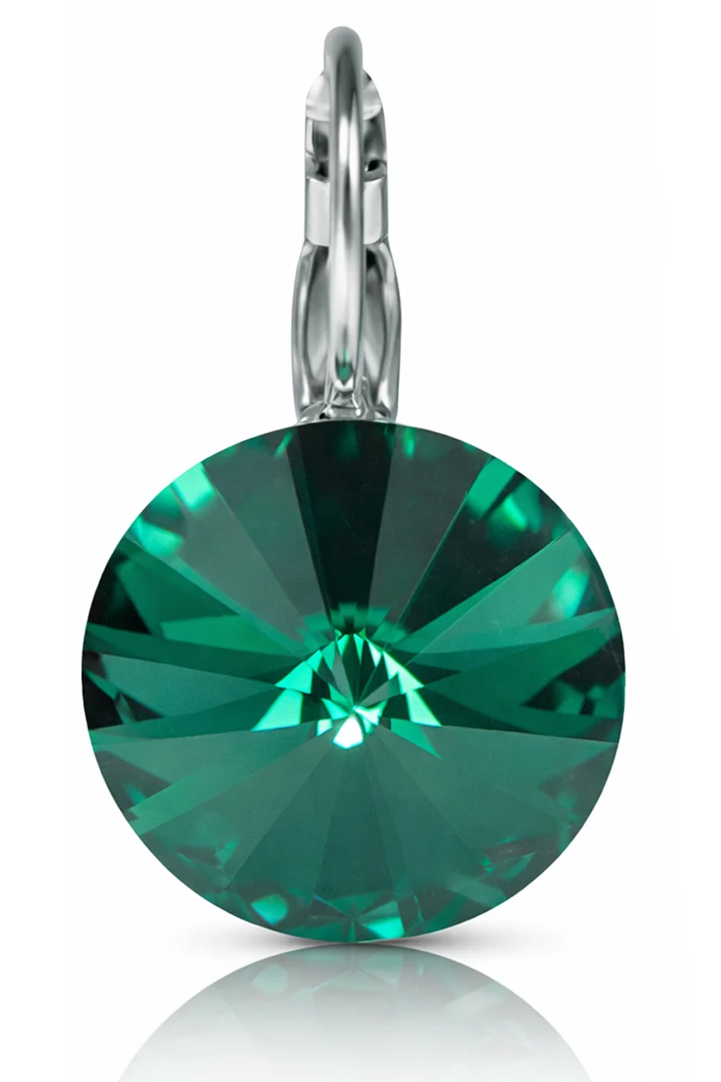 LUISIA® Ohrringe Rivoli mit Kristallen von Swarovski® 14 mm | Emerald
