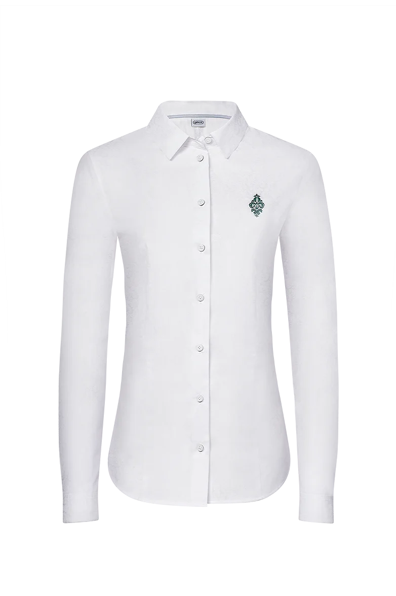 Ornament-Bluse weiß/weiß