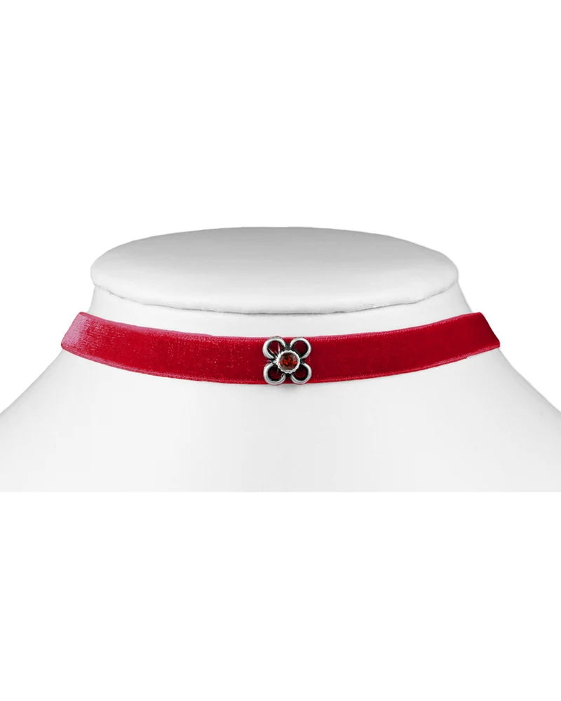 LUISIA® Samt Kropfband "Ramona" mit Premium Kristall | Rot