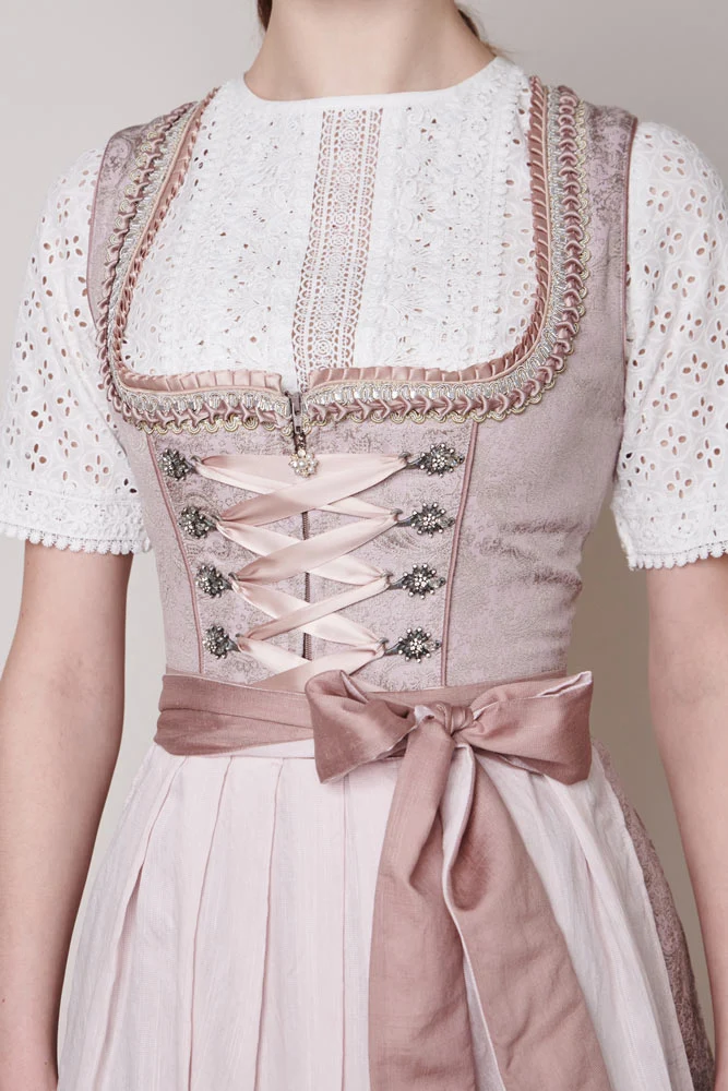 Krüger Dirndl "Enid" Elegant 114265 | Rosa - 70cm