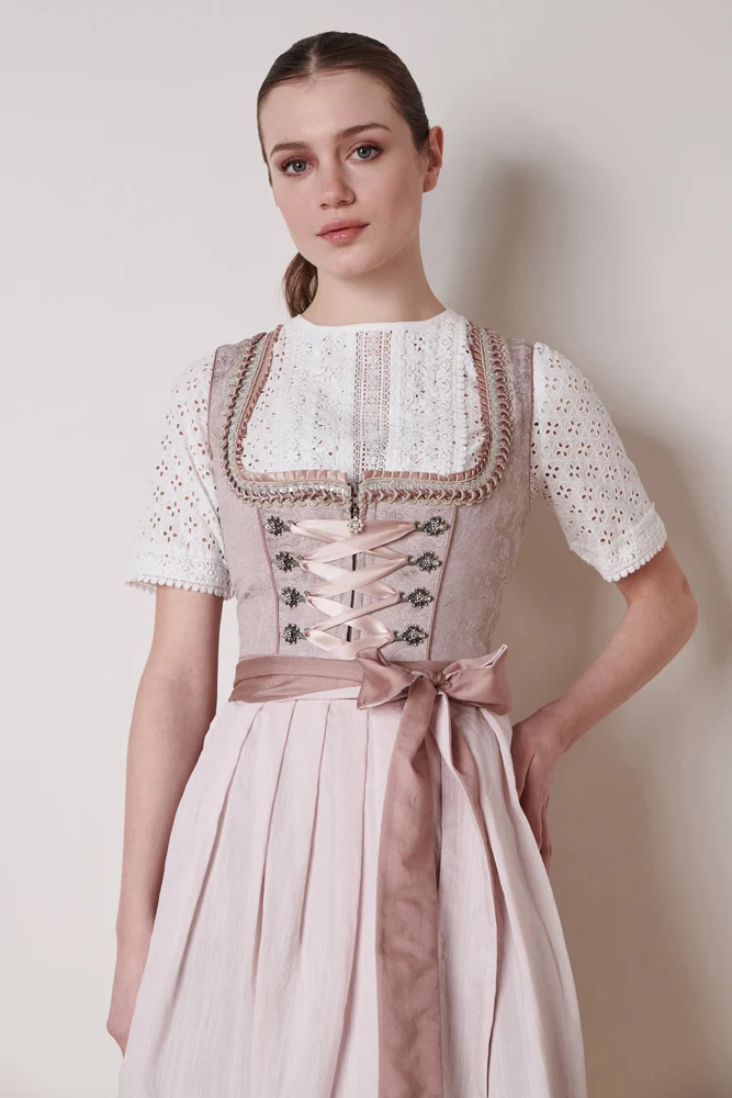 Krüger Dirndl "Enid" Elegant 114265 | Rosa - 70cm