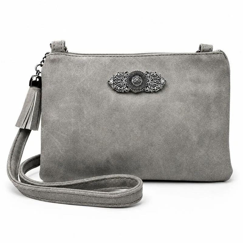 Trachten Handtasche "Sofia" - Dirndl Umhängetasche | Hellgrau