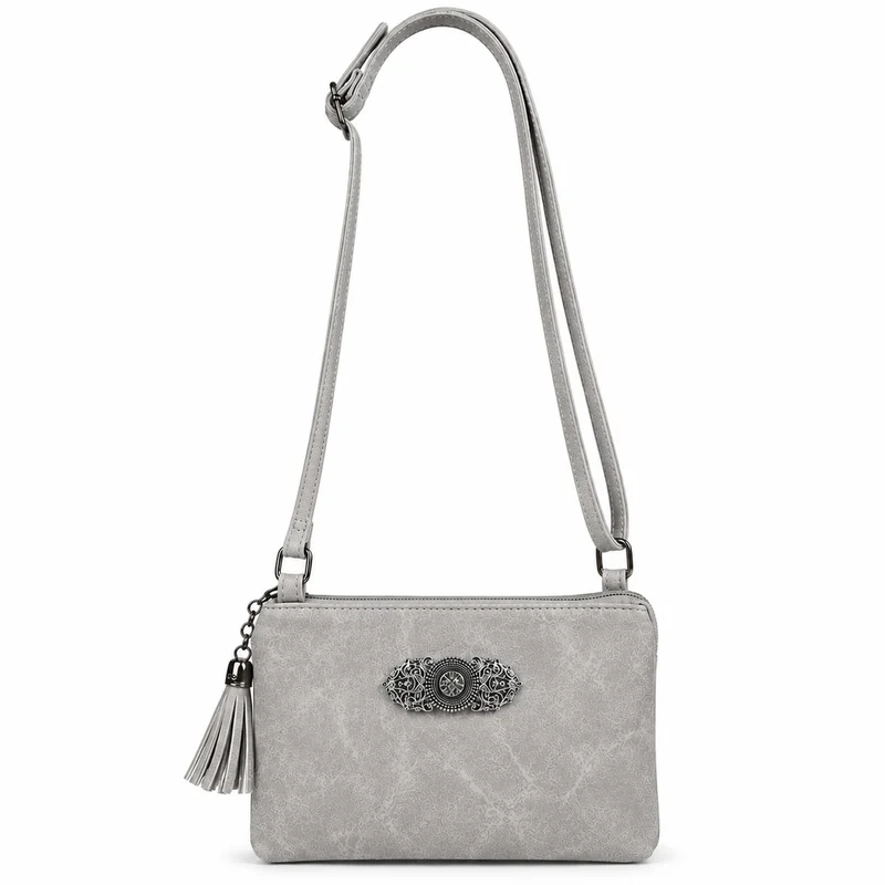 Trachten Handtasche "Sofia" - Dirndl Umhängetasche | Hellgrau