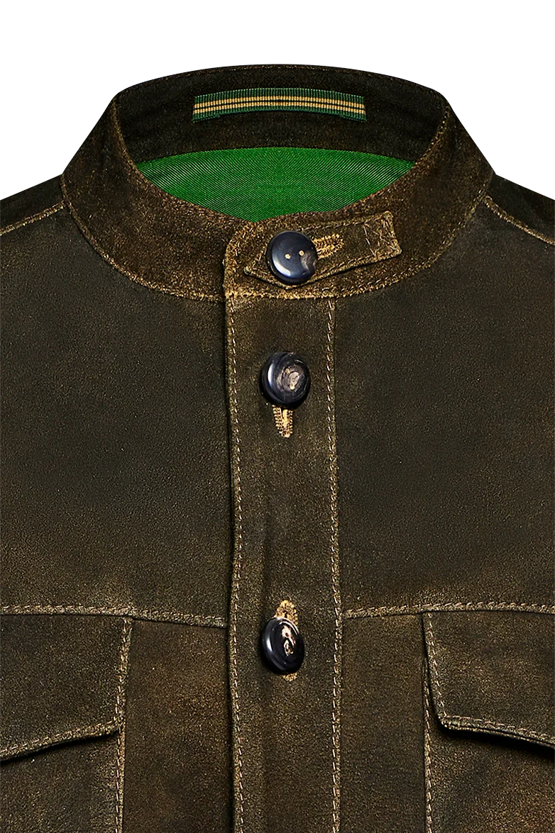 Shirtjacket in Leder