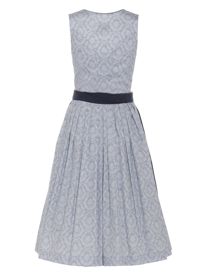 Dirndl aus Baumwolldruck mit uni Schürze