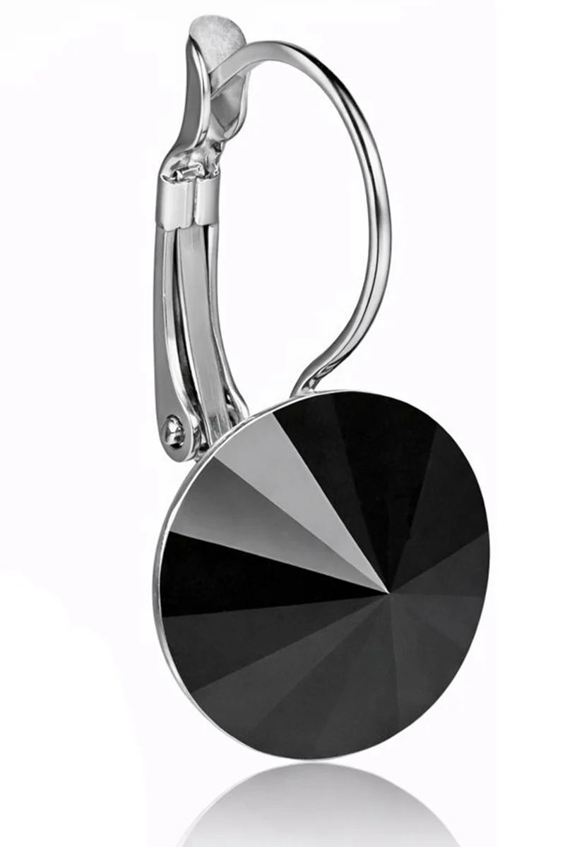 LUISIA® Ohrringe Rivoli mit Kristallen von Swarovski® - 12 mm | Jet