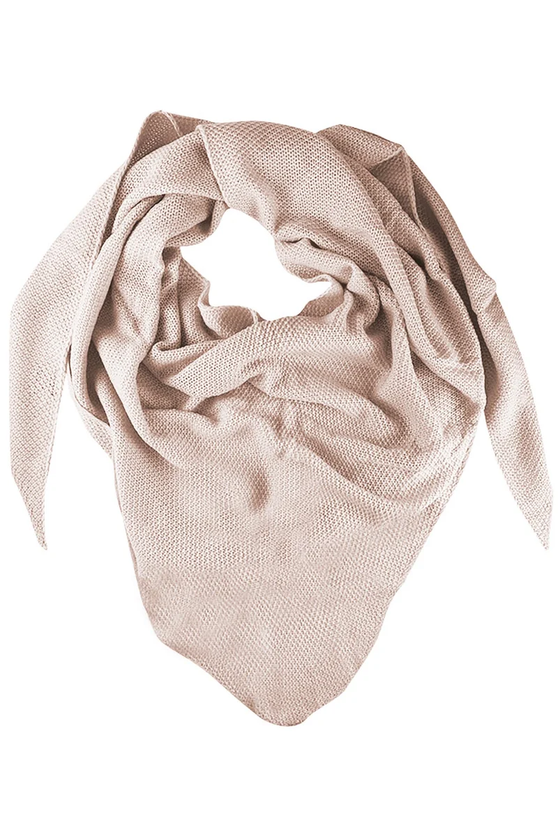 XL Strick Dreieckstuch - Schal 200 x 80 cm | Creme
