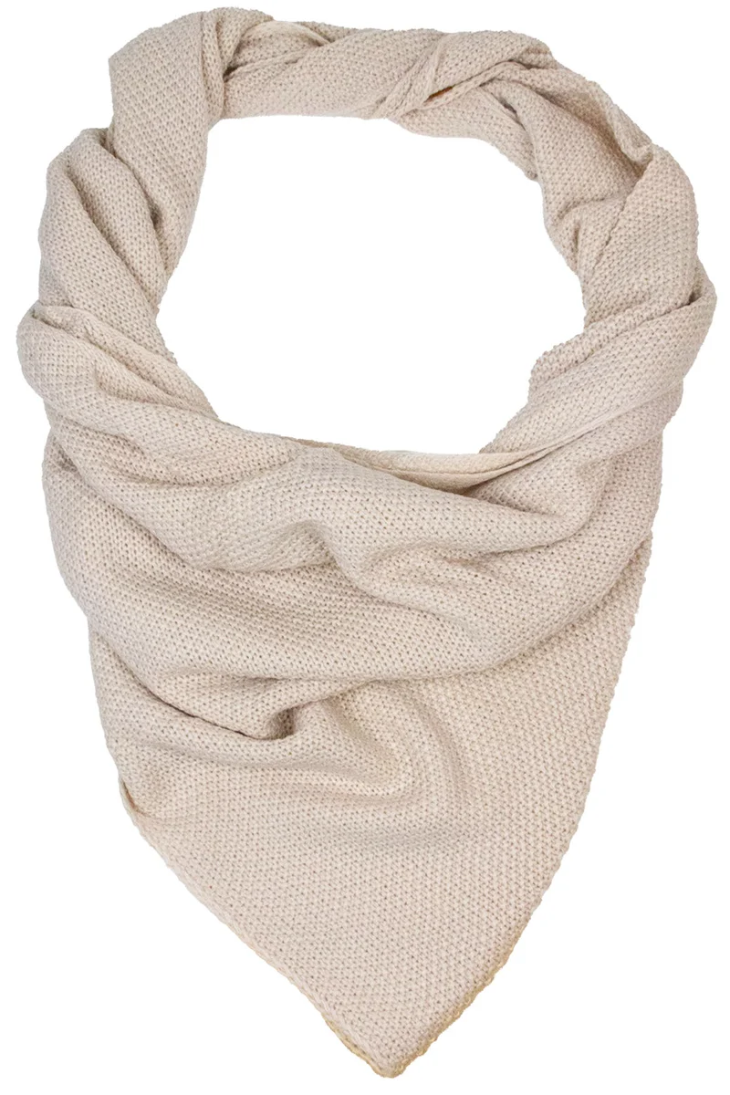 XL Strick Dreieckstuch - Schal 200 x 80 cm | Creme