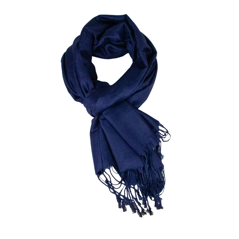 Halstuch aus Viscose - Stola Schal 185 x 70 cm | Dunkelblau