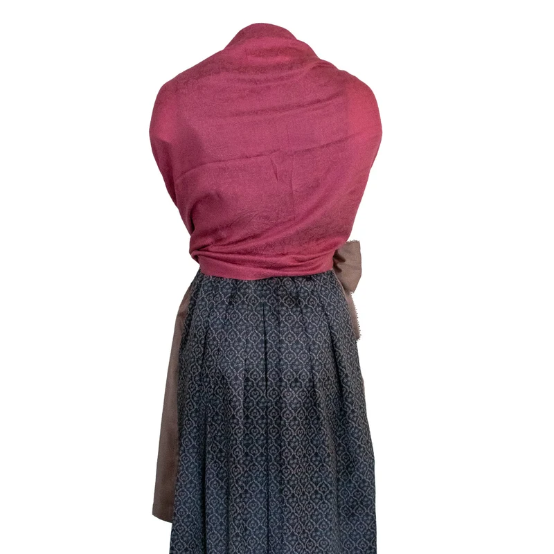 Halstuch aus Viscose - Stola Schal 185 x 70 cm | Dunkelblau