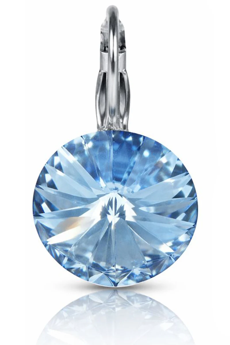 LUISIA® Ohrringe Rivoli mit Kristallen von Swarovski® - 12 mm | Light Safir