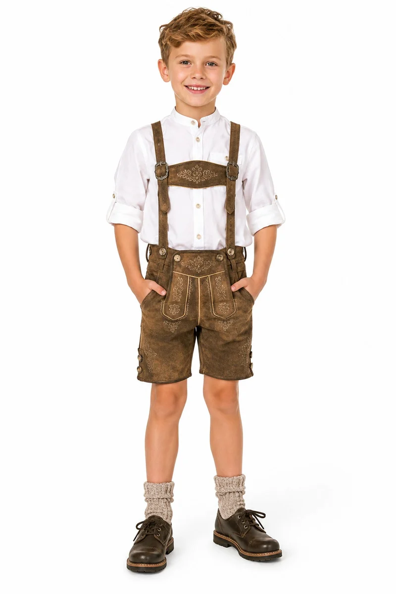 Kinder Trachten Socken zur Lederhose 35648 | Braun Meliert