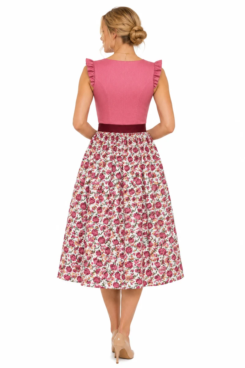 Dirndl mit Blumendruck und Flügelarm