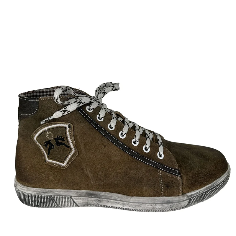 MADDOX Trachten Leder Schuhe Hohe Sneaker "Marinus" | Wood
