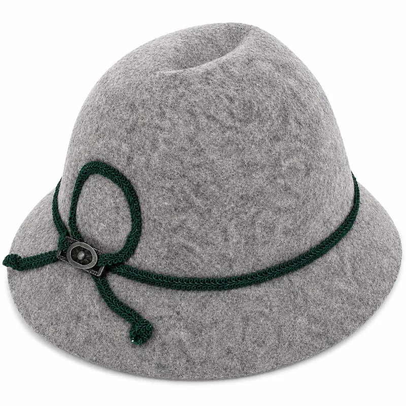 Isar-Trachten Kinder Trachtenhut mit Zierband 60102 | Grau