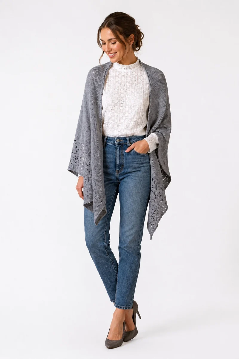Stricktuch mit verschiedenen Strickmustern
