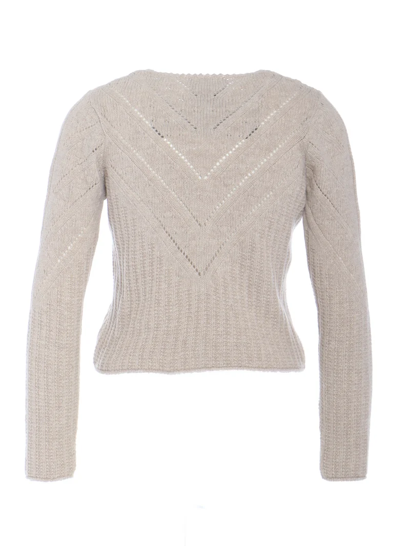 Strickjacke mit diagonalem Einsatz