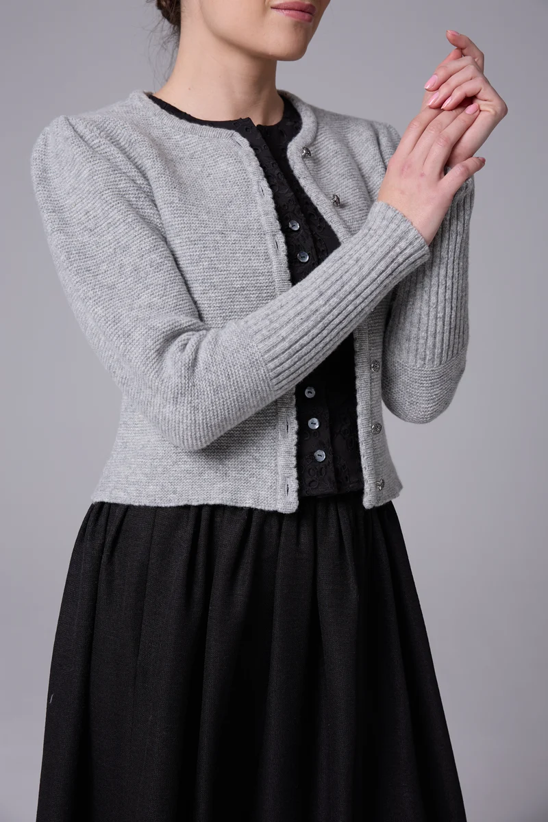Merino-Trachtenjacke mit Puffärmel